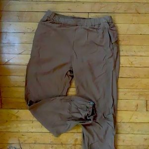 Khaki colored lululemon joggers